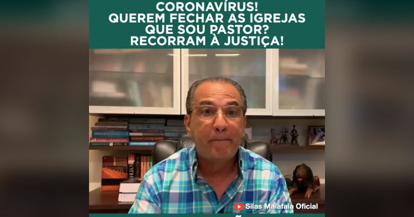 Juiz suspende cultos em igrejas de Silas Malafaia em Santa Catarina