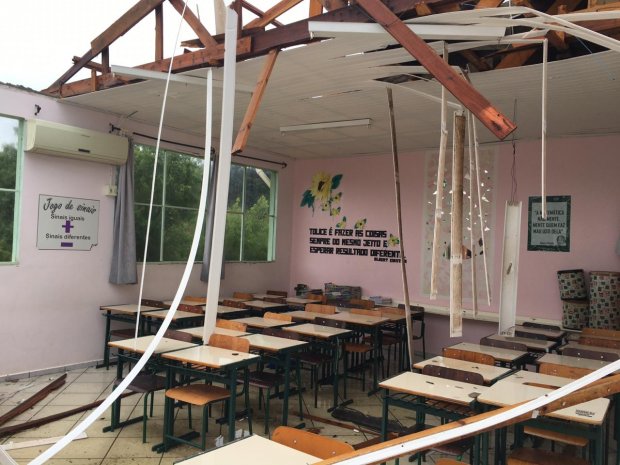 Governo de SC inicia recuperação das 412 escolas atingidas pelo ciclone