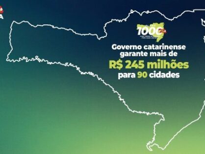 Governo garante pelo Plano 1000 mais de R$ 245 milhões para 90 municipais