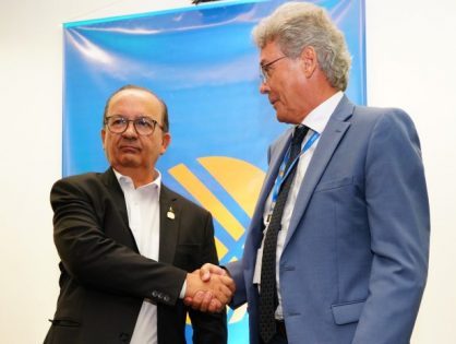 Governador Jorginho Mello e presidente da Celesc, Tarcísio Rosa, defendem Celesc pública e eficiente