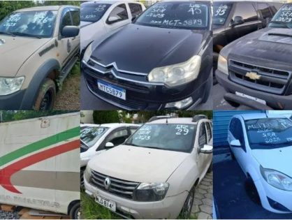 Governo de SC realiza leilão de 400 carros com lances a partir de R$ 800