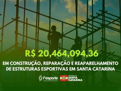 Estado investe mais de R$ 20 milhões em construção e reformas de ginásios por meio de projetos da Fesporte