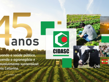 Cidasc comemora 45 anos de história e dedicação à defesa agropecuária catarinense