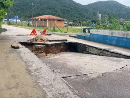 Itapema tem 5 e Camboriú 2 pontes interditadas pelas chuvas