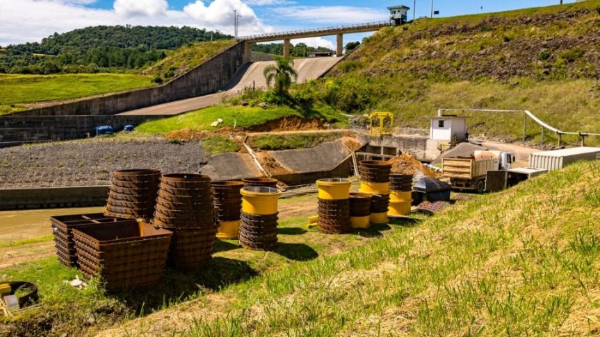 Obras na Barragem Sul em Ituporanga já ultrapassam 50% e garantem mais segurança para a região