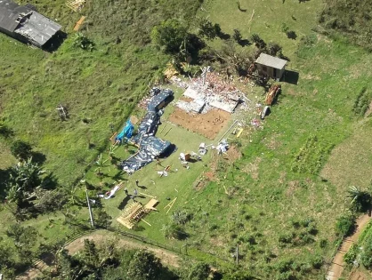 Dois tornados causaram estragos em municípios de Santa Catarina, diz Defesa Civil