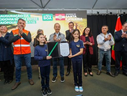 No aniversário de Itaiópolis, governador entrega revitalização da rodovia SC-114