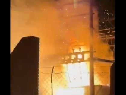 Vídeo: Incêndio de grandes proporções provoca apagão em 3 cidades de SC
