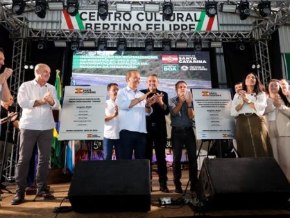 Governador inaugura Rodovia da Imigração durante 5ª Festa da Colônia Azambuja em Pedras Grandes