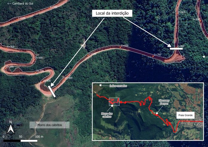 Serra do Faxinal terá interdição total do tráfego por quatro meses