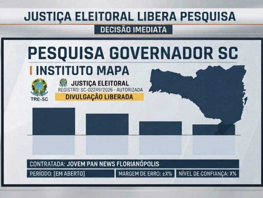 Justiça Eleitoral libera divulgação de pesquisa do Instituto Mapa em SC